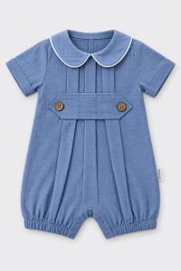 Erkek Bebek Bebe Yaka Romper